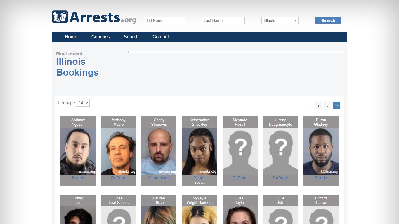 Illinois Arrests and Inmate Search